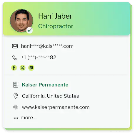 Chiropractors contact database