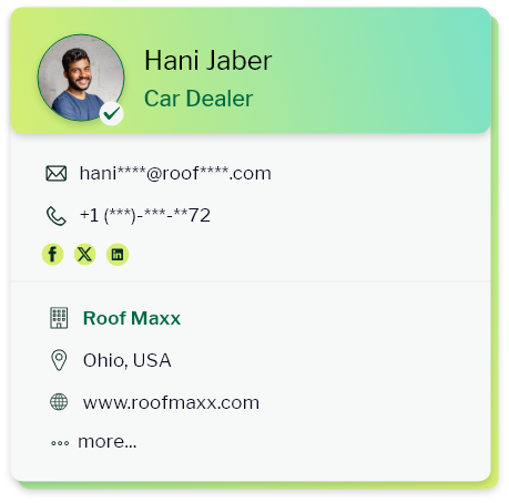 sample data of car dealers email list