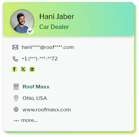 sample data of car dealers email list