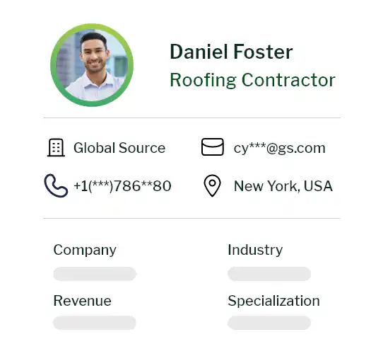 Roofing Contractors Mailing List
